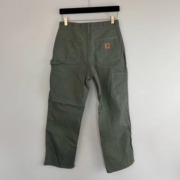 Carhartt B11-MOS Dungaree Pants Washed Loose Original Fit Moss 29x30 Streetwear - Picture 7 of 12